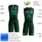 Custom Kelly Green White-Black Triangle Shapes Round Neck Sublimation Basketball Suit Jersey