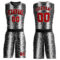 Custom Black Red-White Animal Fur Print Round Neck Sublimation Basketball Suit Jersey