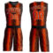 Custom Black Orange-White Animal Fur Print Round Neck Sublimation Basketball Suit Jersey
