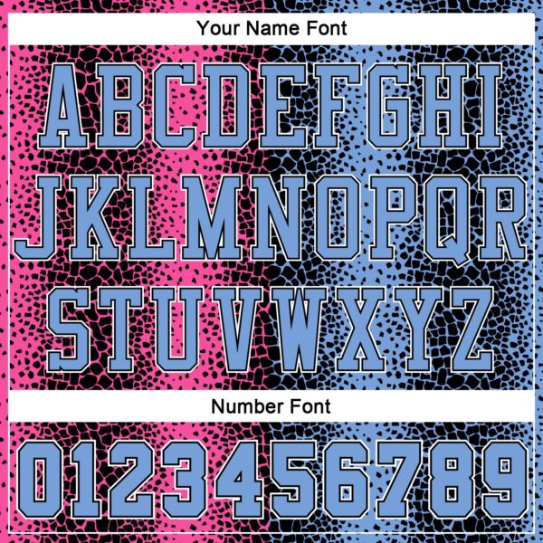 Custom Black Light Blue-Pink Animal Fur Print Round Neck Sublimation Basketball Suit Jersey