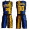 Custom Black Gold-Royal Animal Fur Print Round Neck Sublimation Basketball Suit Jersey