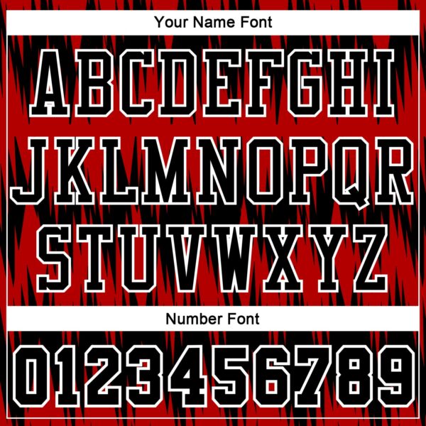 Custom Black Red-White Round Neck Sublimation Basketball Suit Jersey