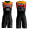 Custom Black Gold-Red Round Neck Sublimation Basketball Suit Jersey