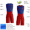 Custom Royal Red Color Splash Round Neck Sublimation Basketball Suit Jersey