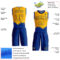 Custom Gold Royal Color Splash Round Neck Sublimation Basketball Suit Jersey