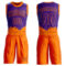 Custom Purple Bay Orange Color Splash Round Neck Sublimation Basketball Suit Jersey