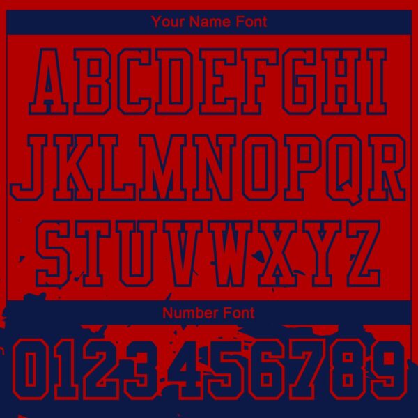 Custom Red Navy Color Splash Round Neck Sublimation Basketball Suit Jersey