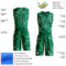 Custom Green White Bright Lines Round Neck Sublimation Basketball Suit Jersey