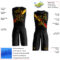 Custom Black Yellow-Red Diagonal Lines Round Neck Sublimation Basketball Suit Jersey