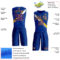 Custom Royal Purple-Yellow Diagonal Lines Round Neck Sublimation Basketball Suit Jersey