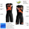 Custom Black Orange-White Diagonal Lines Round Neck Sublimation Basketball Suit Jersey