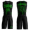 Custom Black Aurora Green Tracks Round Neck Sublimation Basketball Suit Jersey