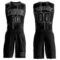 Custom Black Light Gray Tracks Round Neck Sublimation Basketball Suit Jersey
