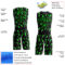 Custom Black Neon Green Lightning Shapes Round Neck Sublimation Basketball Suit Jersey