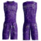 Custom Purple Light Gray Abstract Grunge Art Round Neck Sublimation Basketball Suit Jersey