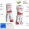 Custom White Red Wind Shapes Round Neck Sublimation Basketball Suit Jersey