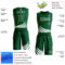 Custom Green White Wind Shapes Round Neck Sublimation Basketball Suit Jersey