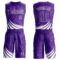 Custom Purple White Wind Shapes Round Neck Sublimation Basketball Suit Jersey