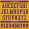 Custom Gold Purple Color Block Round Neck Sublimation Basketball Suit Jersey