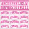 Custom White Pink Color Block Round Neck Sublimation Basketball Suit Jersey