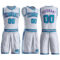 Custom White Teal-Purple Round Neck Suit Basketball Jersey