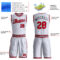 Custom White Red-Black Round Neck Suit Basketball Jersey