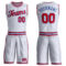 Custom White Red-Royal Round Neck Suit Basketball Jersey