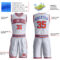Custom White Orange-Royal Round Neck Suit Basketball Jersey