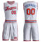 Custom White Orange-Royal Round Neck Suit Basketball Jersey