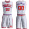 Custom White Orange-Purple Round Neck Suit Basketball Jersey