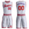 Custom White Orange-Purple Round Neck Suit Basketball Jersey