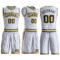 Custom White Navy-Gold Round Neck Suit Basketball Jersey