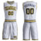Custom White Navy-Gold Round Neck Suit Basketball Jersey