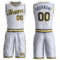 Custom White Navy-Gold Round Neck Suit Basketball Jersey