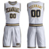Custom White Navy-Old Gold Round Neck Suit Basketball Jersey