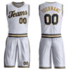 Custom White Navy-Old Gold Round Neck Suit Basketball Jersey