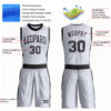 Custom White Black Round Neck Suit Basketball Jersey