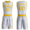 Custom White Gold Round Neck Suit Basketball Jersey