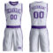 Custom White Purple Round Neck Suit Basketball Jersey