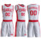 Custom White Red Round Neck Suit Basketball Jersey