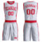 Custom White Red Round Neck Suit Basketball Jersey