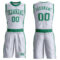Custom White Kelly Green Round Neck Suit Basketball Jersey