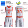Custom White Orange Round Neck Suit Basketball Jersey