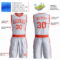 Custom White Orange Round Neck Suit Basketball Jersey