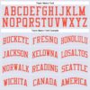 Custom White Orange Round Neck Suit Basketball Jersey