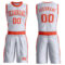 Custom White Orange Round Neck Suit Basketball Jersey