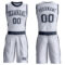 Custom White Navy Round Neck Suit Basketball Jersey