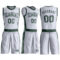 Custom White Green Round Neck Suit Basketball Jersey
