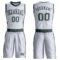 Custom White Green Round Neck Suit Basketball Jersey