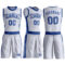 Custom White Royal Round Neck Suit Basketball Jersey